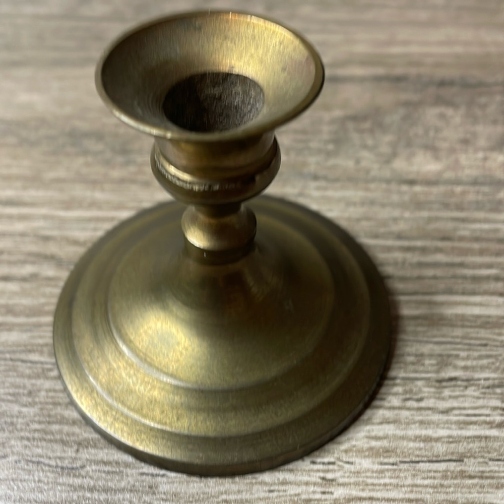 Mini Brass Candlestick Holder